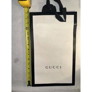 Genuine Gucci White Empty Shopping Paper Gift Luxury Gucci Bag 15by 9